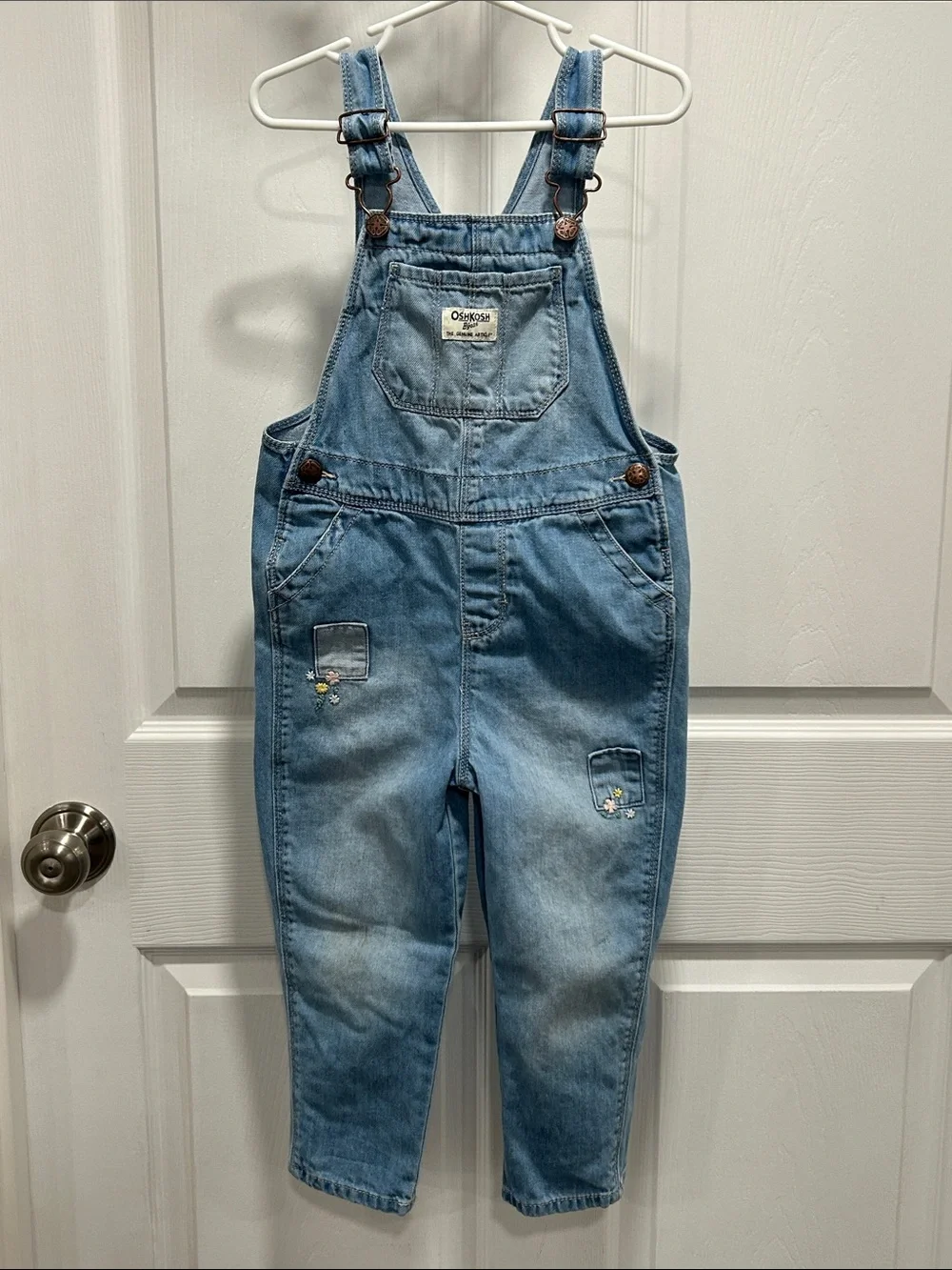 OshKosh B'gosh Light Blue Denim Overalls with Front Pocket